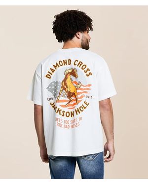Diamond Cross Ranch American Horse T-Shirt - White