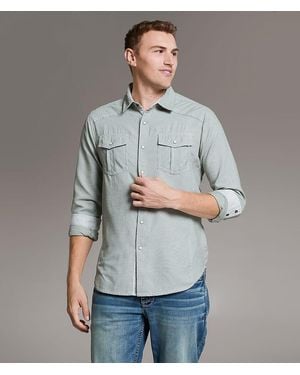 BKE Textured Standard Shirt - Gray