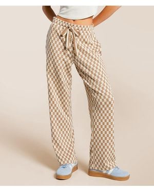 Modish Rebel Checkered Pant - Natural