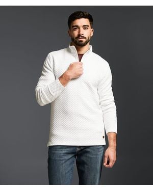 Outpost Makers Textured Quarter Zip Pullover - Gray