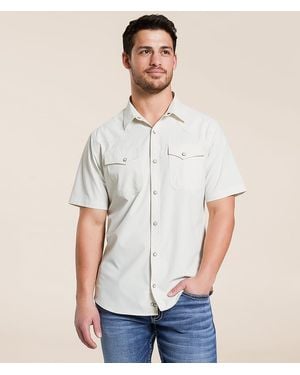 Gentry County Ripstop Athletic Performance Stretch Shirt - White