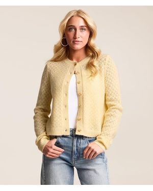 The Workshop Pointelle Cardigan Sweater - Natural