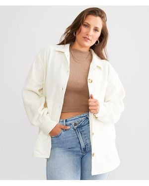 Z Supply Jump Start Fleece Shacket - White