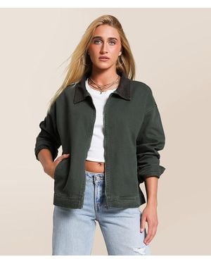 Gilded Intent Denim Barn Jacket - Green