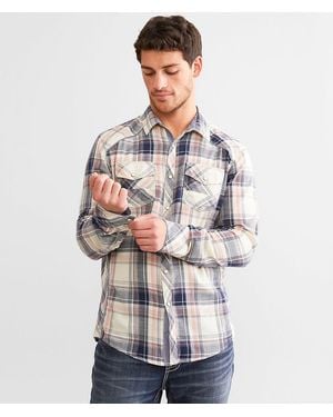 BKE Plaid Athletic Shirt - Gray