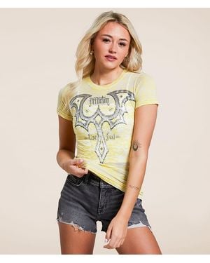 Affliction Death Blade Burnout T-Shirt - Natural