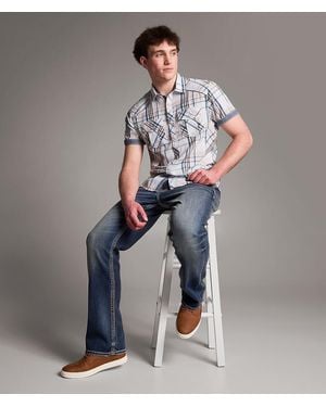 BKE Plaid Standard Shirt - Gray