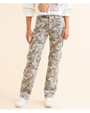 Hidden Jeans Ella Camo Classic Straight Cargo Jean - Natural