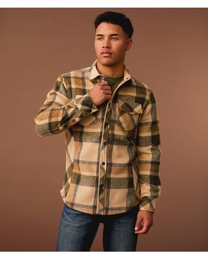 Outpost Makers Flannel Athletic Shirt - Brown