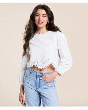 Z Supply Ambroise Cropped Top - Blue