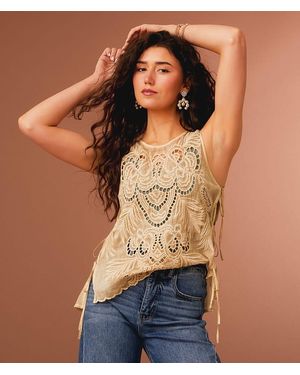 Gimmicks Embroidered Side Tie Tank Top - Orange