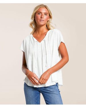 Daytrip Pleated Top - White