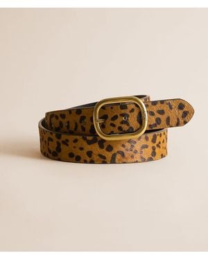 Levi's Reversible Leopard Leather Belt - Brown