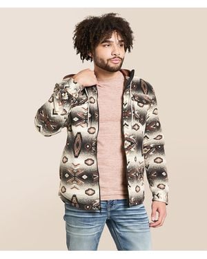 Departwest Southwestern Hooded Shacket - Natural