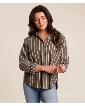 Z Supply The Perfect Line Blouse - Brown
