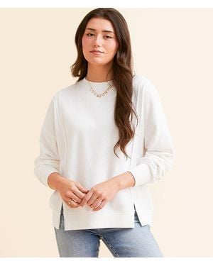 BKE Raw Edge Pullover - Natural