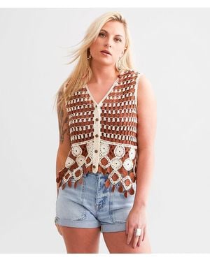Daytrip Crochet Tank Top - Blue