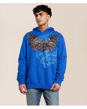 Affliction Last Smoke Hooded Sweatshirt - Blue