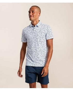 J.B. Holt Floral Performance Polo - Blue
