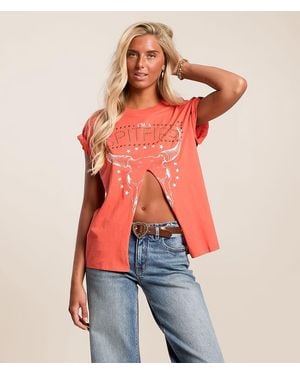 Modish Rebel I'M A Spitfire Oversized T-Shirt - Red
