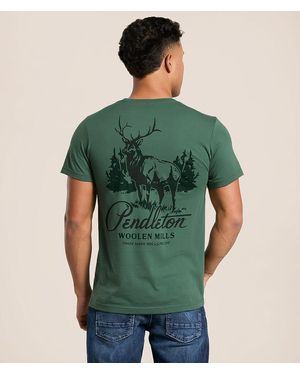 Pendleton Stag Hillside T-Shirt - Green