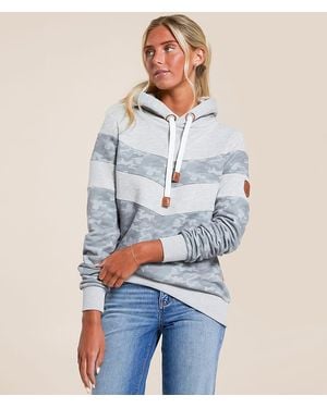 Wanakome Allia Color Block Hooded Sweatshirt - Blue