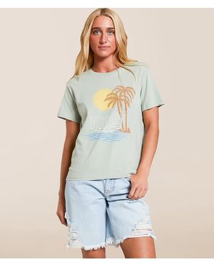 Hurley Sun Palm Classic T-Shirt - Blue