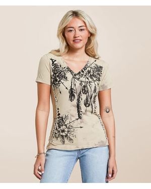 Affliction Anemone T-Shirt - Natural