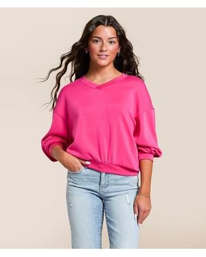 FITZ + EDDI Cropped Pullover - Pink