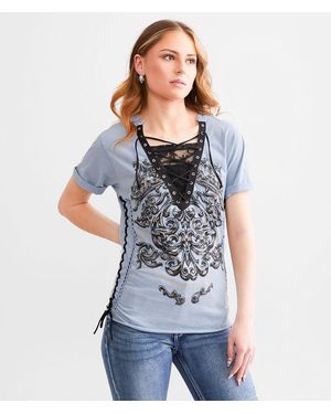 Affliction Feint Illusion T-Shirt - Blue