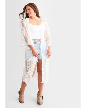 Daytrip Mesh Lace Kimono - White