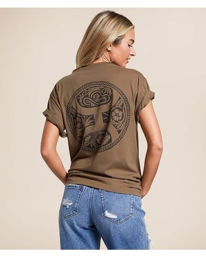 Hooey Concho T-Shirt - Brown