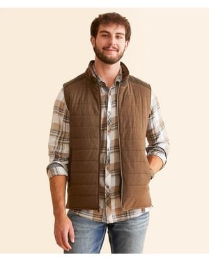 BKE Puffer Blocked Vest - Brown