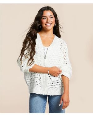 Daytrip Nubby Cardigan Sweater - White