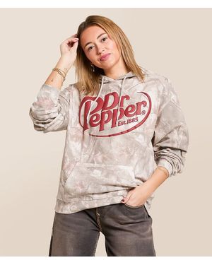 Bioworld Dr. Pepper Camo Hooded Sweatshirt - Natural