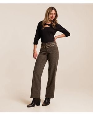 Hidden Jeans Logan Cheetah Dad Stretch Jean - Natural