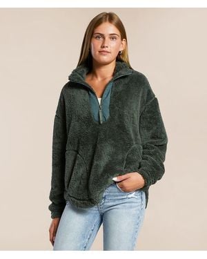 LIV OUTDOOR Leila Sherpa Fleece Insulated Pullover - Green