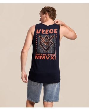 Veece Static Block Tank Top - Blue