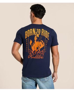 Pendleton Born To Ride T-Shirt - Blue