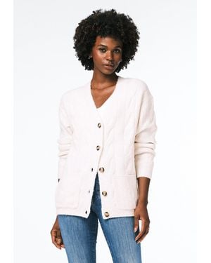 Buffalo David Bitton Buffalo Jeans Calynda Cable Knit Button-Up Cardigan - Natural