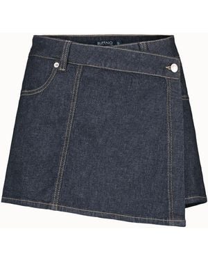 Buffalo David Bitton Buffalo Jeans Olivia Denim Skort With Overlap Detail - Blue