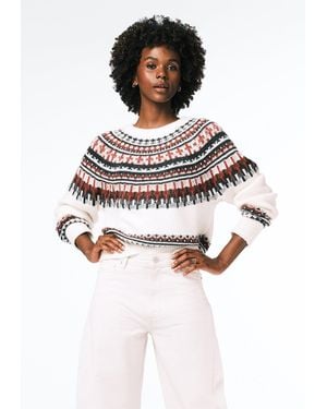 Buffalo David Bitton Buffalo Jeans Glenda Fair Isle Sweater - White