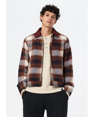 Buffalo David Bitton Buffalo Jeans Julio Boxy Plaid Jacket - Brown