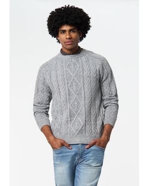 Buffalo David Bitton Buffalo Jeans Walder Relaxed Cable Knit Sweater - Gray