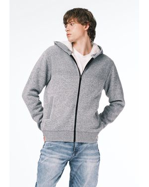 Buffalo David Bitton Buffalo Jeans Walmick Sherpa Lined Full-Zip Sweater Hoodie - Gray