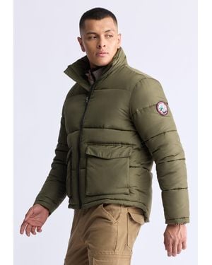 Buffalo David Bitton Buffalo Jeans Nate Zip-Up Puffer Jacket - Green