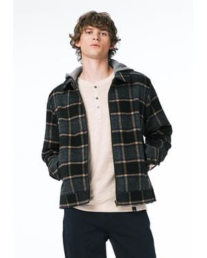 Buffalo David Bitton Buffalo Jeans Jude Boxy Plaid Jacket - Black