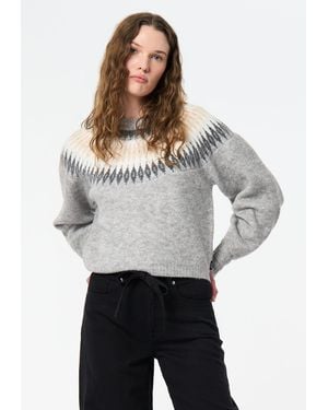 Buffalo David Bitton Buffalo Jeans Kindra Fair Isle Sweater - Gray