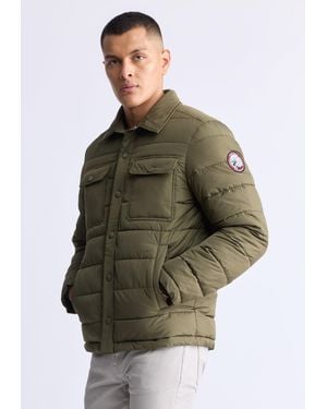 Buffalo David Bitton Buffalo Jeans Aiden Quilted Button-Front Jacket - Green