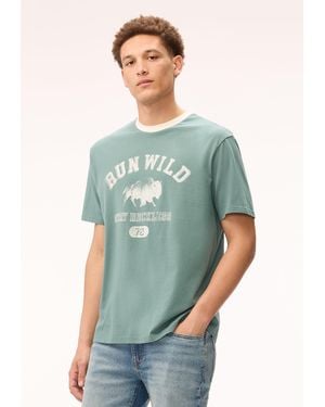 Buffalo David Bitton Buffalo Jeans Tareo Run Wild Print Graphic Tee - Green